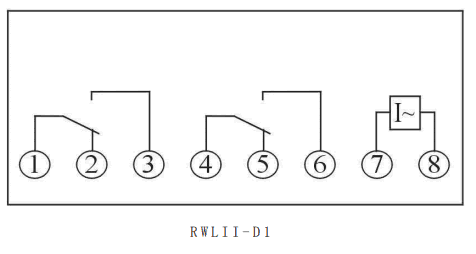RWLII-D係列無（wú）輔源電流繼電器內部接線圖