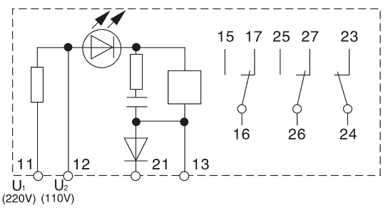 RDJS-D跳（tiào）閘回路監視（shì）繼電器內部接（jiē）線圖（tú）