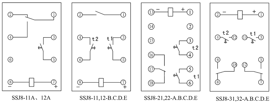 SSJ8-12B內部接(jiē)線圖