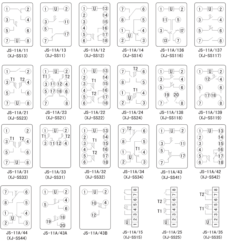 JS-11A/42內部接線圖（tú）