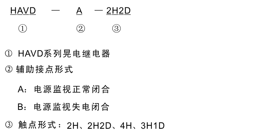 HAVD-B-2H2D型號分類（lèi）及含義